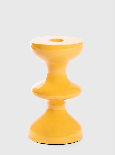 Castiçal Onda  Brilho Amarelo