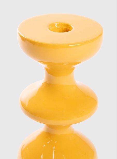 Castiçal Onda  Brilho Amarelo