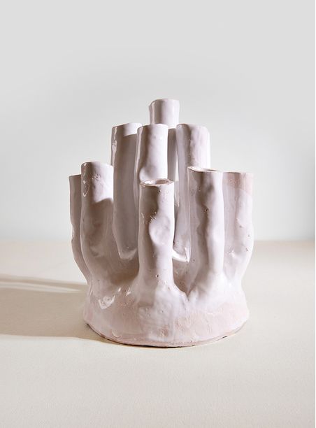 Castiçal Coral Branco