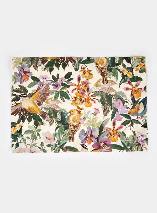 Jogo Americano Impermeável Pássaros e Orquídeas