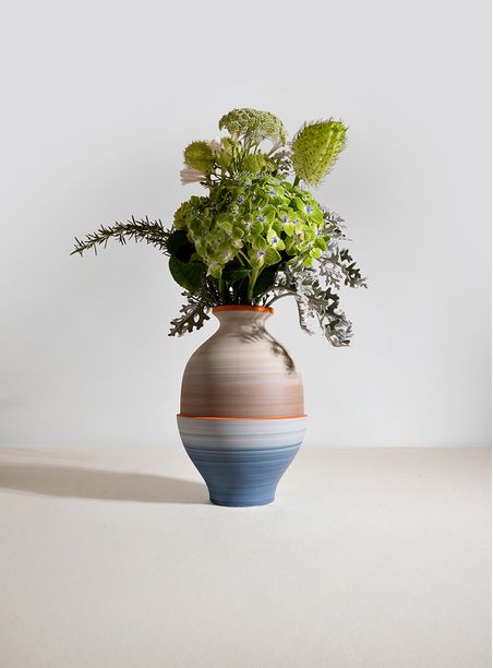 Vaso Duo Neon - Laranja, Branco e Azul