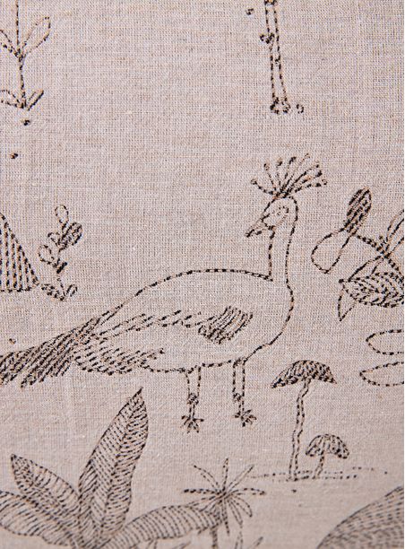 Almofada Animais do cerrado Marrom