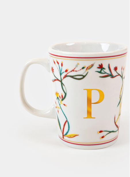 Caneca Monograma Sandra Javera - Letra: P