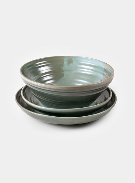 Prato de Servir verde com Verde