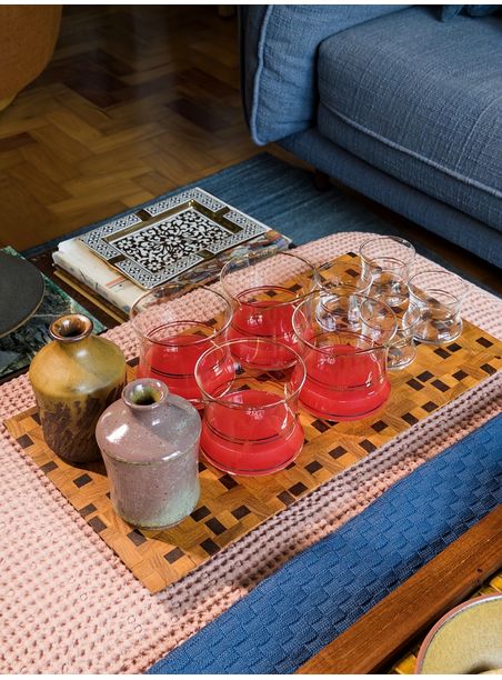 Copo cristal pilão metalizado 150 ml