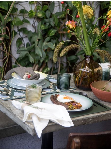 Copo Vidro Anéis verde 300 ml