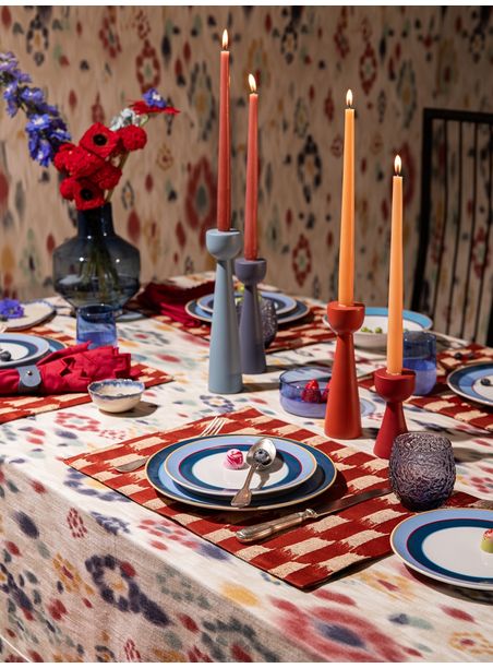 Jogo americano Ráfia Circo Vermelho