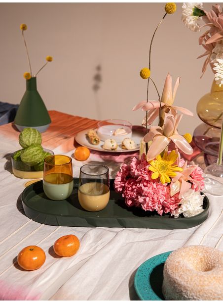 Bandeja composição oval Verde Amazonas