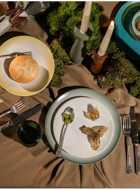 Prato Raso convexa degradê Verde Denso